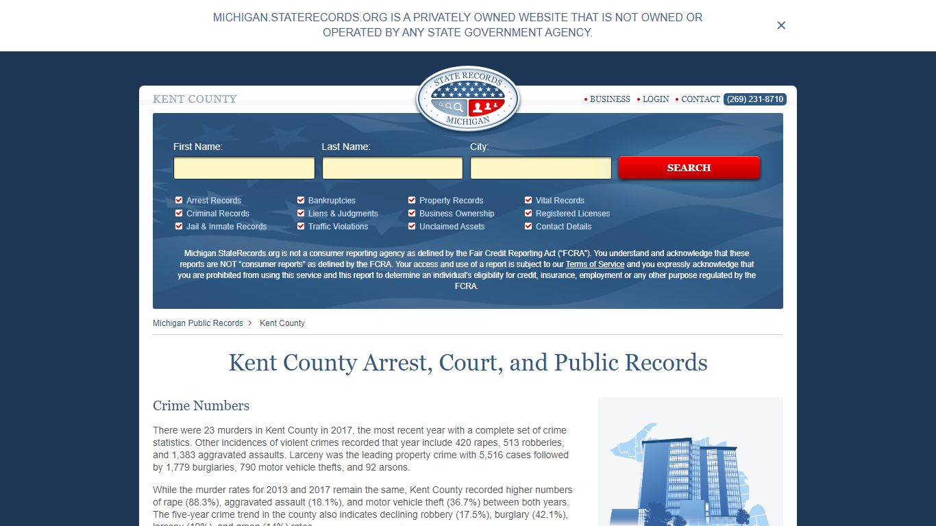 Kent County Arrest, Court, and Public Records